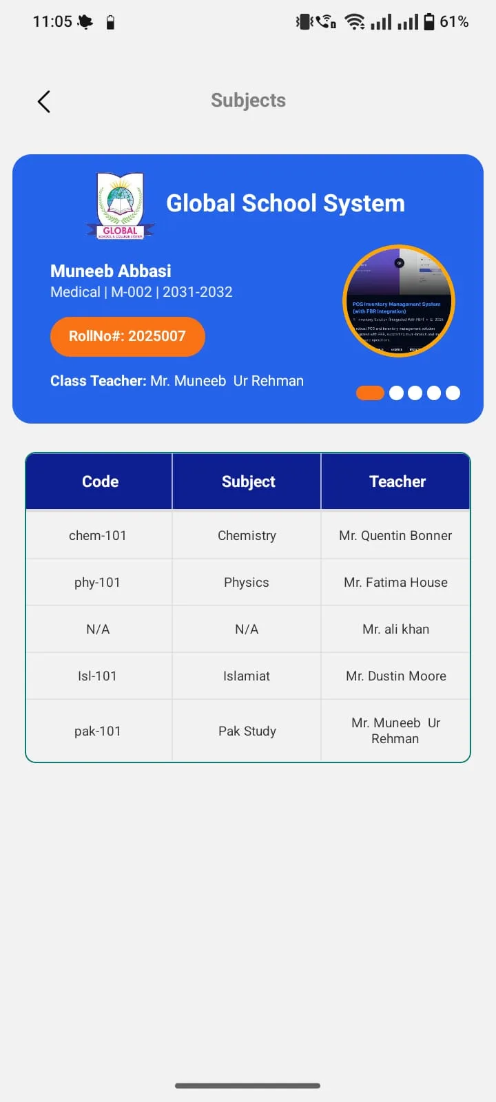 Academic result trend — Very Good, 85.92%